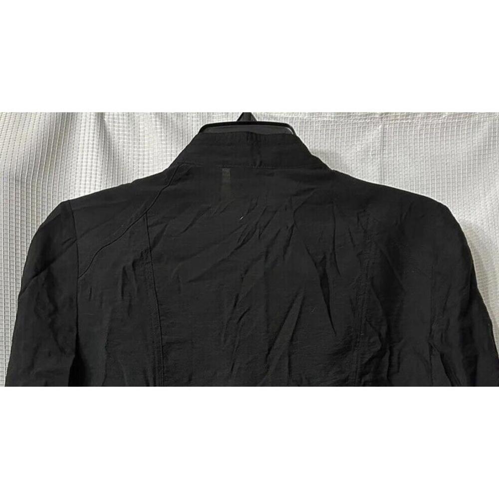 NWT Chicos Womens Long Sleeve Black Open Front Moto Jacket Lightweight Size 0 - Picture 11 of 12
